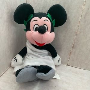VINTAGE DISNEY STORE TOGA MICKEY MOUSE 8" MINI BEAN BAG PLUSH